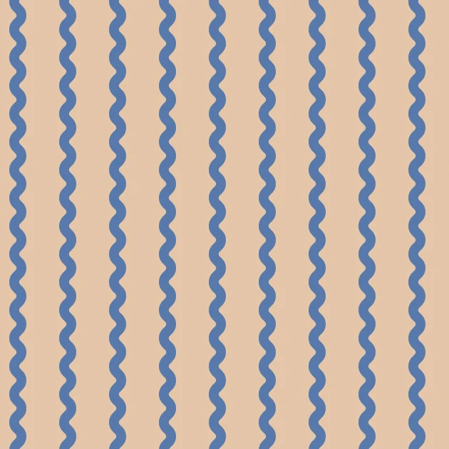 Rebel Walls R20667 Pops Wobbly Stripe Blue - mural w falujące pasy
