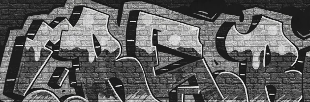 Rebel Walls R20668 Pops Rebel Graffiti Bold Gray - mural w graffiti i cegły