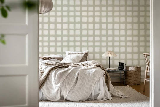 Rebel Walls R20673 Pops Painted Square Beige - mural w kratkę