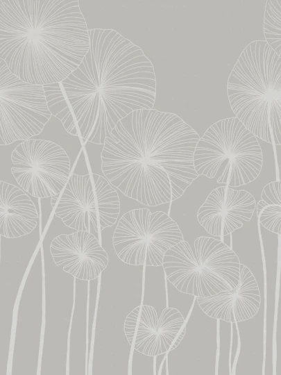 Rebel Walls R20682 Pops Waterlily Forest Beige - mural w liście lilii wodnej