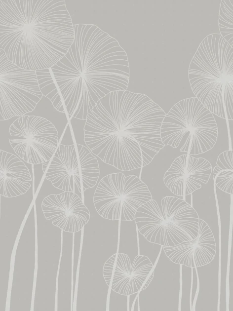 Rebel Walls R20682 Pops Waterlily Forest Beige - mural w liście lilii wodnej