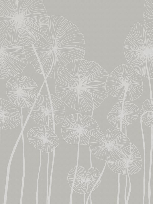 Rebel Walls R20682 Pops Waterlily Forest Beige - mural w liście lilii wodnej