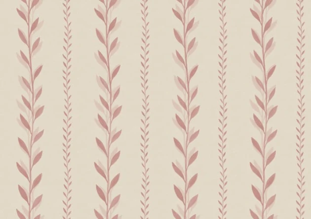 Rebel Walls R20698 Pops Bayleaf Stripe Pink - mural w pasy z liści