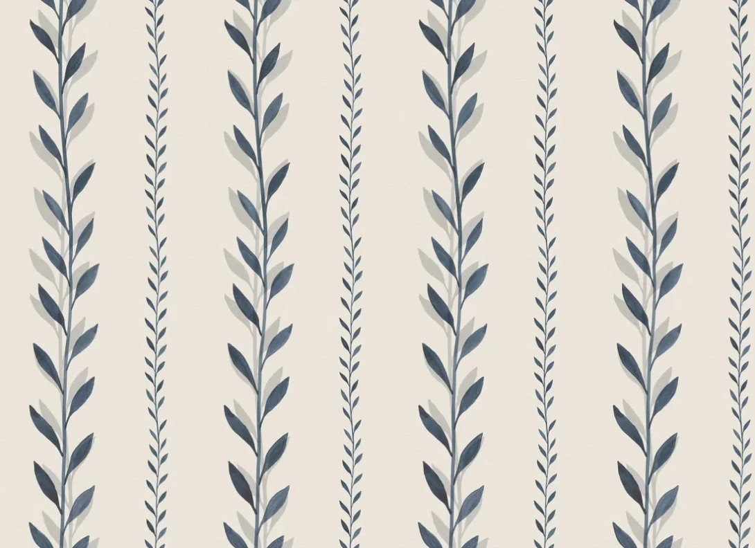 Rebel Walls R20699 Pops Bayleaf Stripe Blue - mural w pasy z liści
