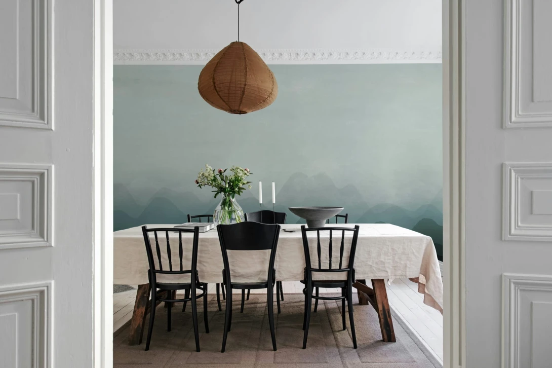 Rebel Walls R20847 Pops Gradient Flow Blue - mural w abstrakcyjne fale