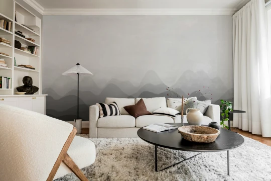 Rebel Walls R20849 Pops Gradient Flow Black - mural w abstrakcyjne fale