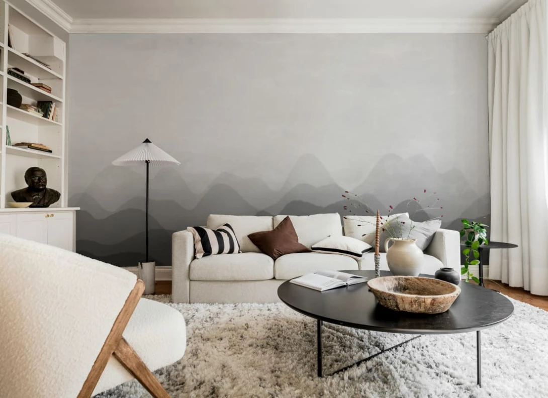 Rebel Walls R20849 Pops Gradient Flow Black - mural w abstrakcyjne fale