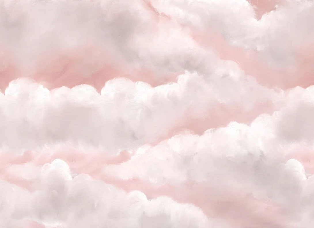 Rebel Walls R20861 Pops Storm Clouds Pink - mural dziecięcy w chmury