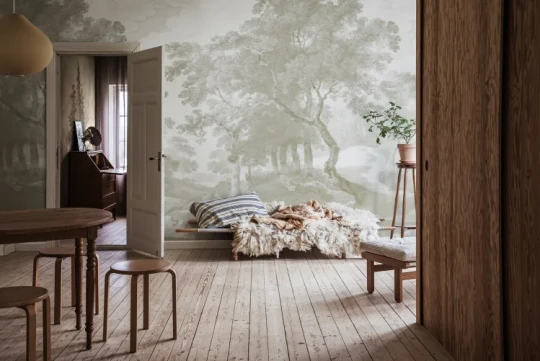 Rebel Walls R20916 Pops The Vintage Grove Beige - mural w drzewa
