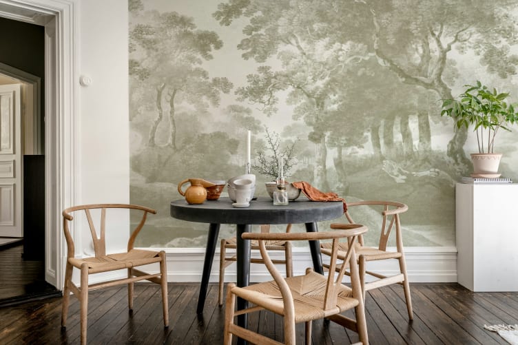 Rebel Walls R20916 Pops The Vintage Grove Beige - mural w drzewa