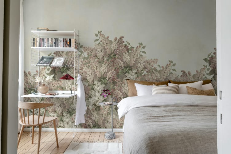 Rebel Walls R20919 Pops Syringa Flowers Pink - mural w kwiaty bzu