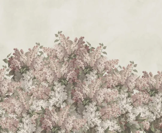 Rebel Walls R20919 Pops Syringa Flowers Pink - mural w kwiaty bzu