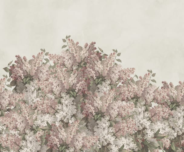 Rebel Walls R20919 Pops Syringa Flowers Pink - mural w kwiaty bzu