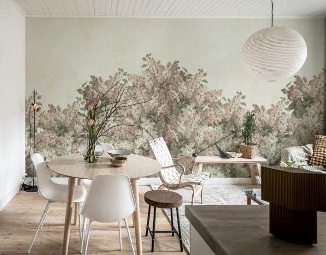 Rebel Walls R20919 Pops Syringa Flowers Pink - mural w kwiaty bzu