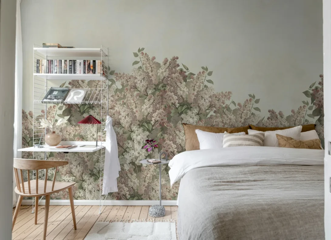 Rebel Walls R20919 Pops Syringa Flowers Pink - mural w kwiaty bzu