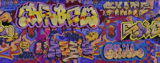 Rebel Walls R21021 Pops Graffiti Colorful - mural w graffiti