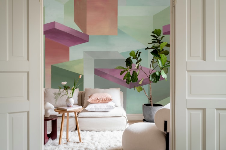 Rebel Walls R21075 Pops Geometrics Multi - mural geometryczny z efektem 3D