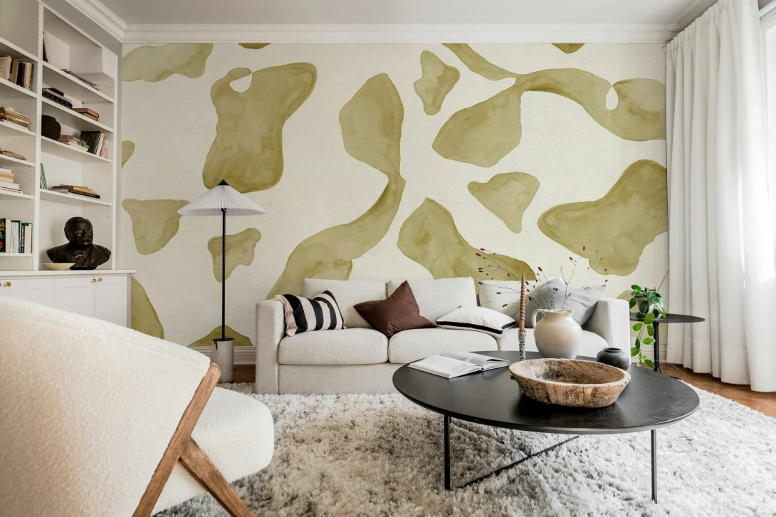 Rebel Walls R21158 Pops Abstract Motifs Yellow - mural w abstrakcyjne plamy