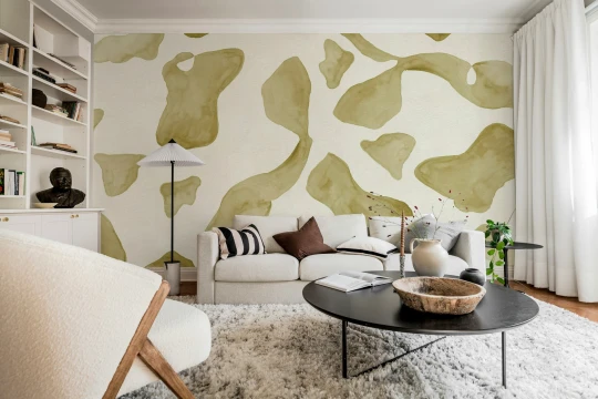 Rebel Walls R21158 Pops Abstract Motifs Yellow - mural w abstrakcyjne plamy