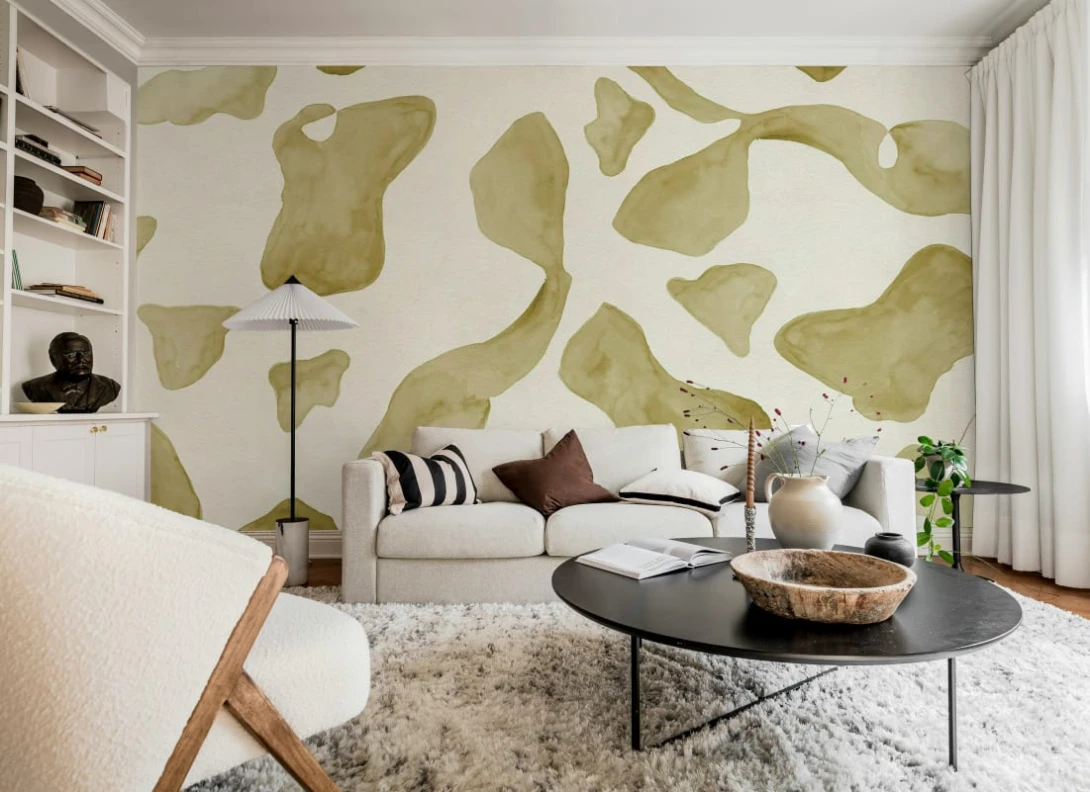 Rebel Walls R21158 Pops Abstract Motifs Yellow - mural w abstrakcyjne plamy