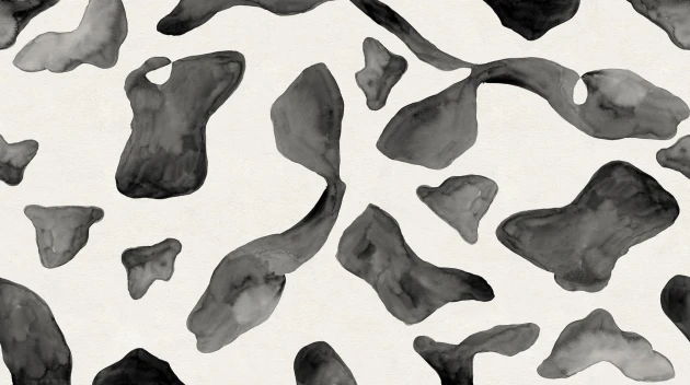 Rebel Walls R21160 Pops Abstract Motifs Black & White - mural w abstrakcyjne plamy