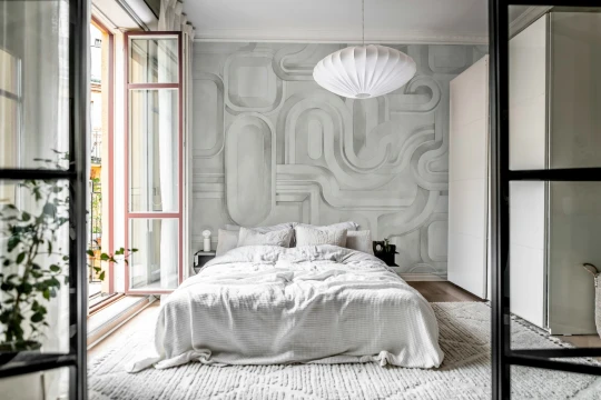 Rebel Walls R21175 Pops Abstract Path Gray - mural abstrakcyjny