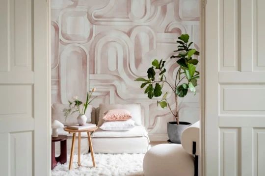 Rebel Walls R21177 Pops Abstract Path Pink - mural abstrakcyjny