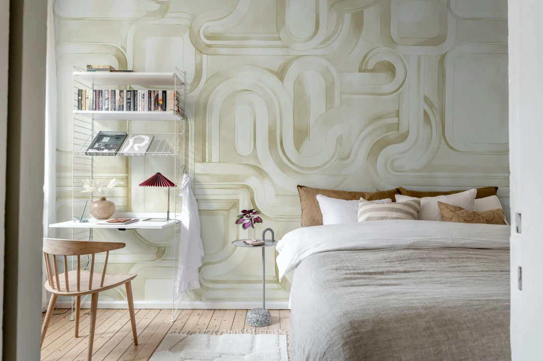 Rebel Walls R21178 Pops Abstract Path Beige - mural abstrakcyjny