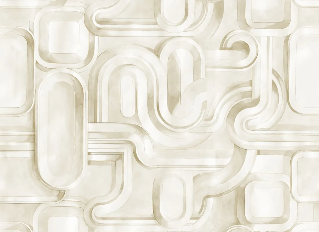 Rebel Walls R21178 Pops Abstract Path Beige - mural abstrakcyjny