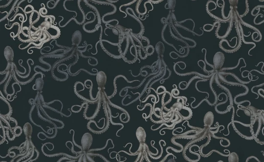 Rebel Walls R21375 Pops Octopus Dark - mural w ośmiornice