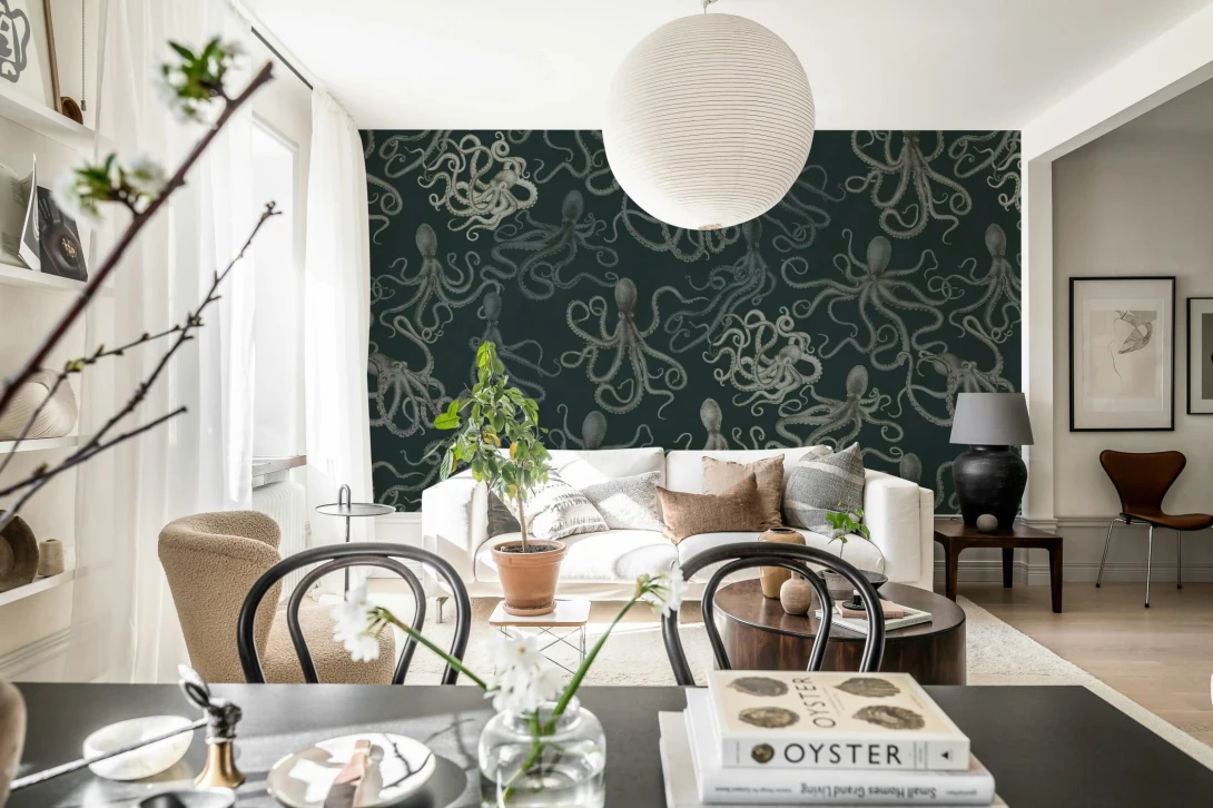 Rebel Walls R21375 Pops Octopus Dark - mural w ośmiornice
