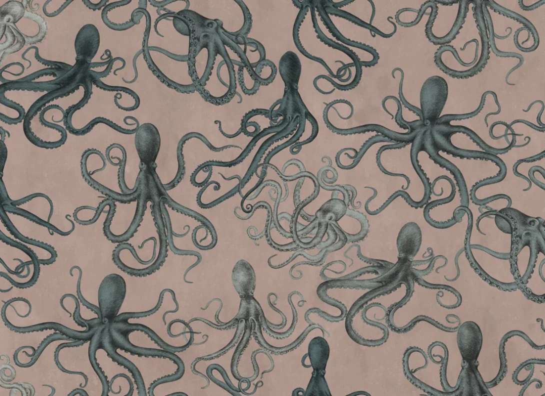 Rebel Walls R21378 Pops Octopus Pink - mural w ośmiornice