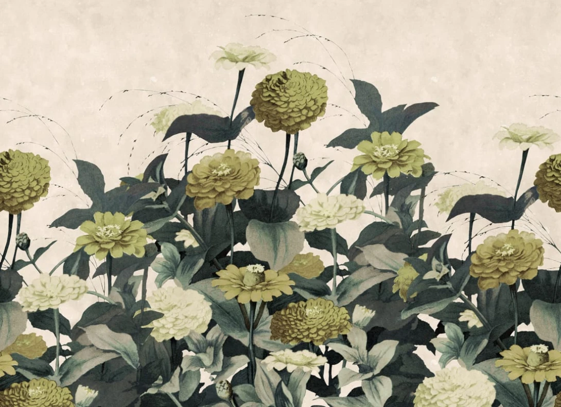 Rebel Walls R21417 Pops Vintage Meadow Yellow - mural w kwiaty