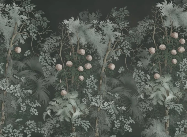 Rebel Walls R21421 Pops Tropical Bush Night - mural w tropikalne rośliny