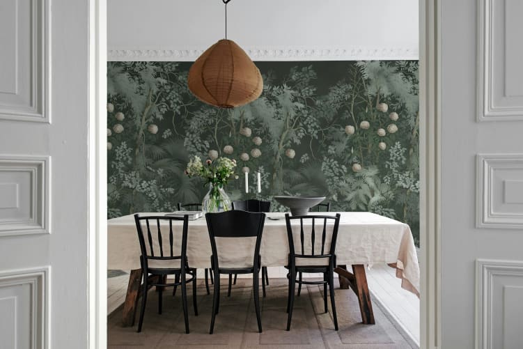 Rebel Walls R21421 Pops Tropical Bush Night - mural w tropikalne rośliny