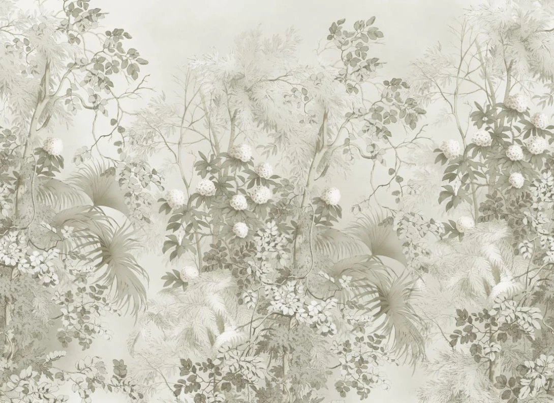 Rebel Walls R21422 Pops Tropical Bush Beige - mural w tropikalne rośliny