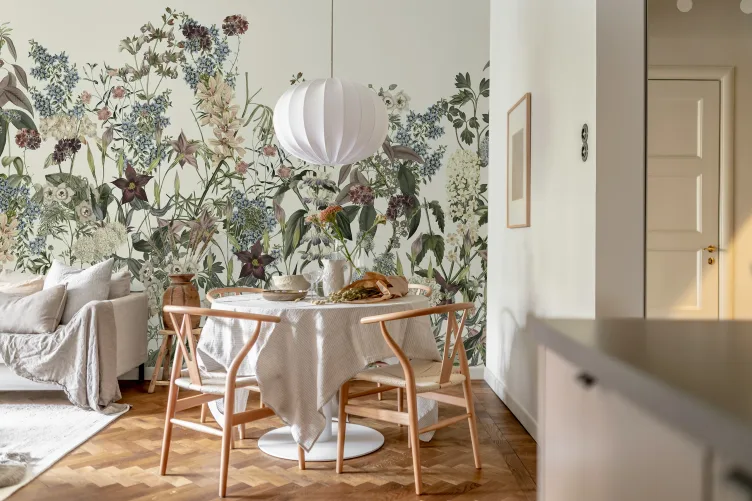 Rebel Walls R21742 Pops Summerland White - mural w kwiaty