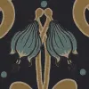 Rebel Walls R21746 Pops Art Nouveau Flower Blue - mural w secesyjny ornament roślinny