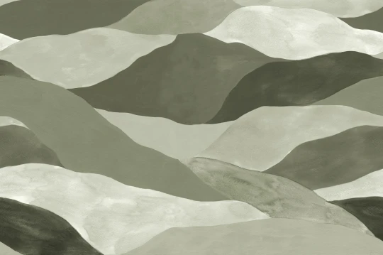 Rebel Walls R21877 Pops Misty Peaks Green - mural w abstrakcyjne góry