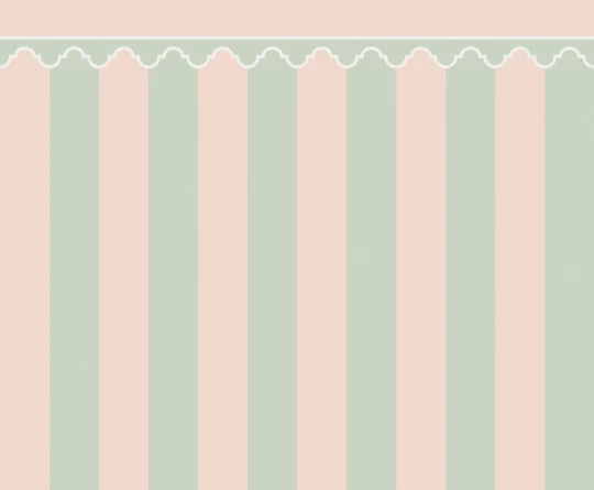 Rebel Walls R22082 Pops Stripe Chateau Pastel - mural w pasy z fryzem