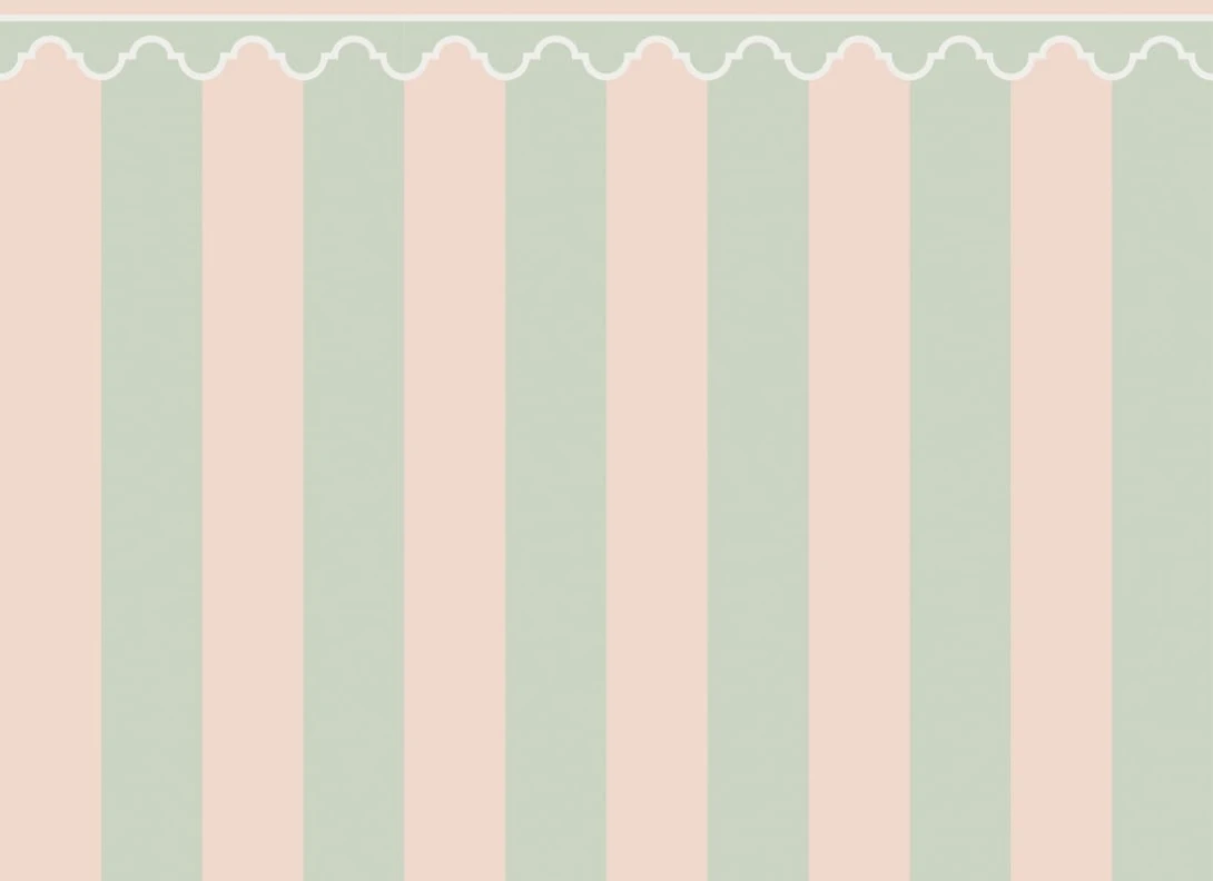 Rebel Walls R22082 Pops Stripe Chateau Pastel - mural w pasy z fryzem