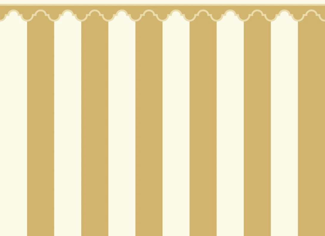 Rebel Walls R22084 Pops Stripe Chateau Yellow - mural w pasy z fryzem