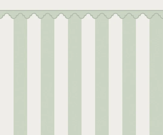 Rebel Walls R22085 Pops Stripe Chateau Green - mural w pasy z fryzem