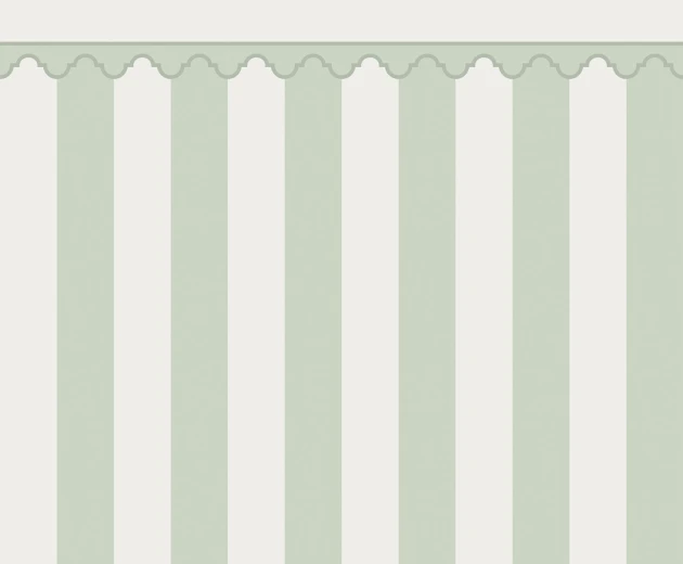 Rebel Walls R22085 Pops Stripe Chateau Green - mural w pasy z fryzem