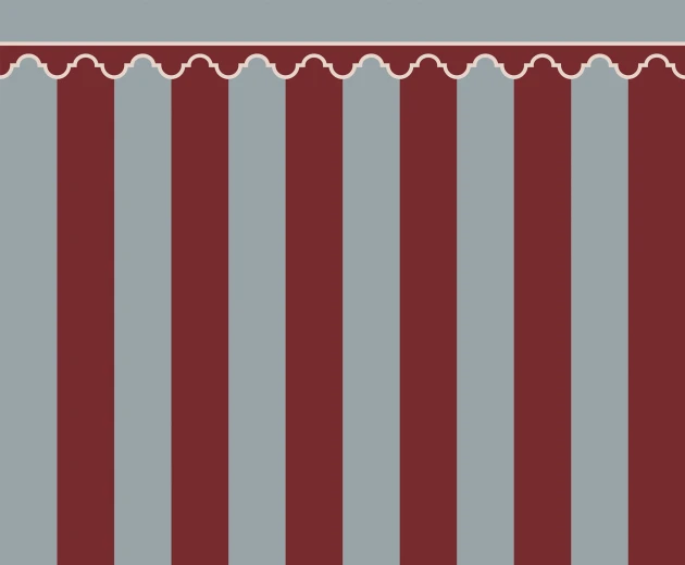 Rebel Walls R22086 Pops Stripe Chateau Red - mural w pasy z fryzem
