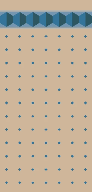 Rebel Walls R22150 Pops Gentle Manor Teal - mural w drobne romby z fryzem