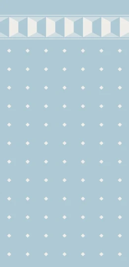 Rebel Walls R22153 Pops Gentle Manor Blue - mural w drobne romby z fryzem