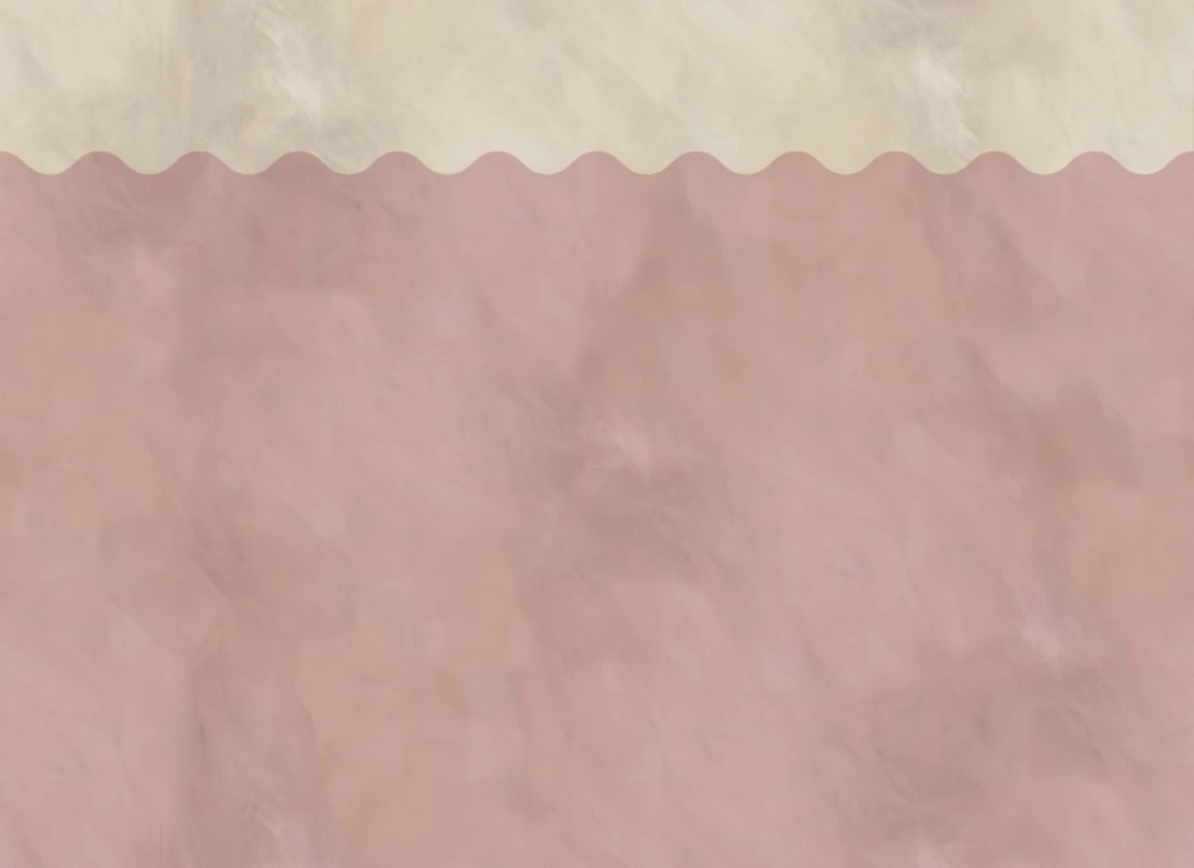 Rebel Walls R22156 Pops Wave Border Pink - mural z falowanym fryzem
