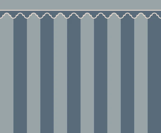 Rebel Walls R22161 Pops Stripe Chateau Blue - mural w pasy z fryzem