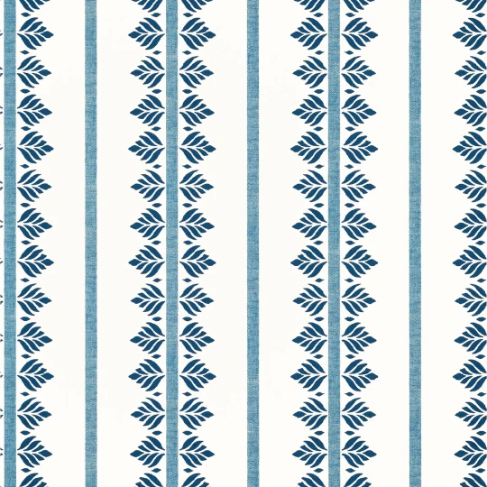 Anna French AT15101 Antilles Fern Stripe Navy - tapeta w roślinne paski